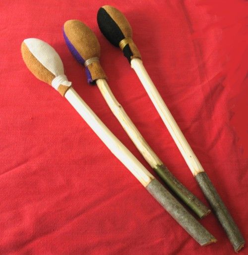 TwoColored Drum Beater Cedar Mountain Drums